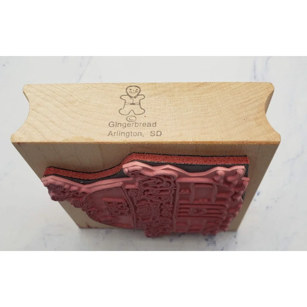 Noah’s Ark Heart Character Gingerbread Wood Mounted Rubber Craft Stamp